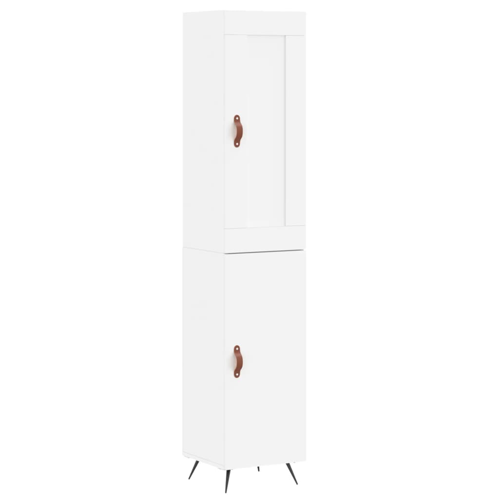 Hoge Kast 34,5X34X180 Cm Bewerkt Hout Wit