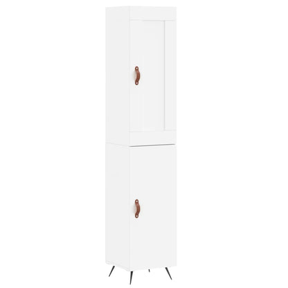 Hoge Kast 34,5X34X180 Cm Bewerkt Hout Wit