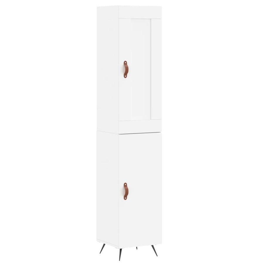 Hoge Kast 34,5X34X180 Cm Bewerkt Hout Wit