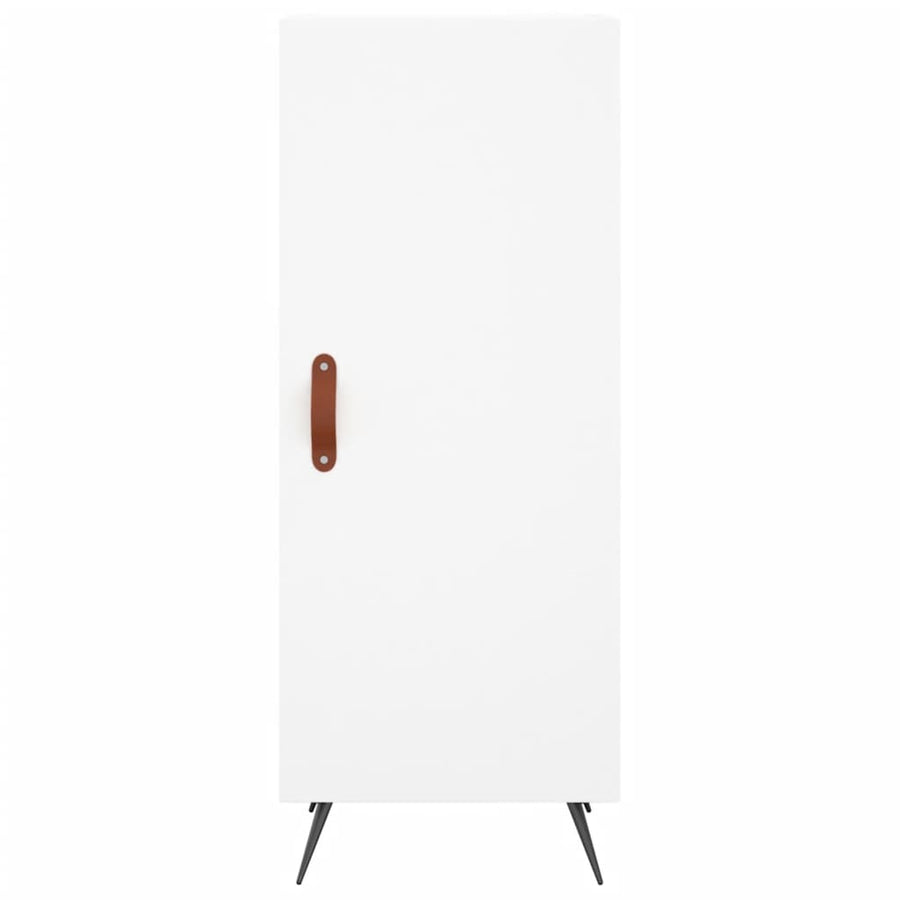 Hoge Kast 34,5X34X180 Cm Bewerkt Hout Wit