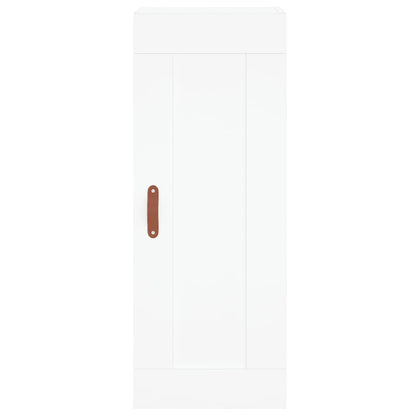 Hoge Kast 34,5X34X180 Cm Bewerkt Hout Wit