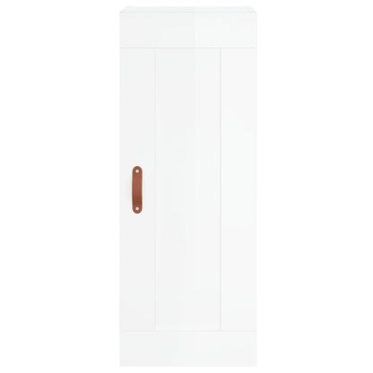 Hoge Kast 34,5X34X180 Cm Bewerkt Hout Hoogglans Wit
