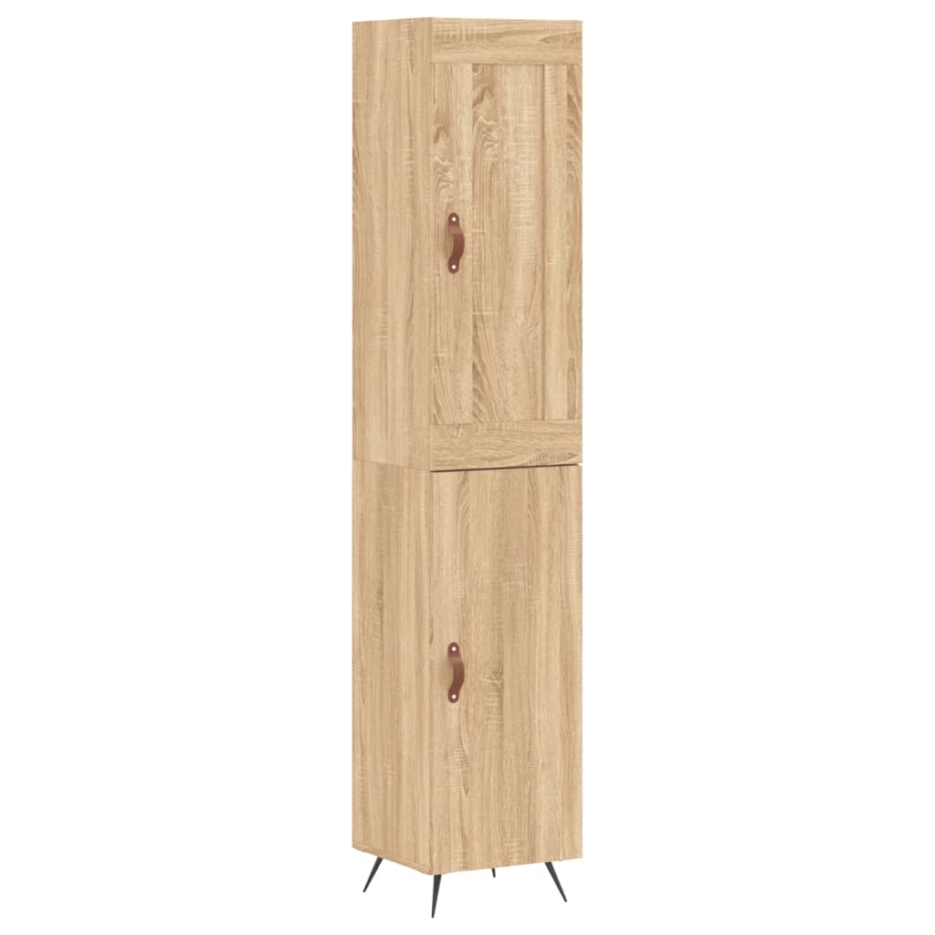 Hoge Kast 34,5X34X180 Cm Bewerkt Hout Kleurig Sonoma eiken