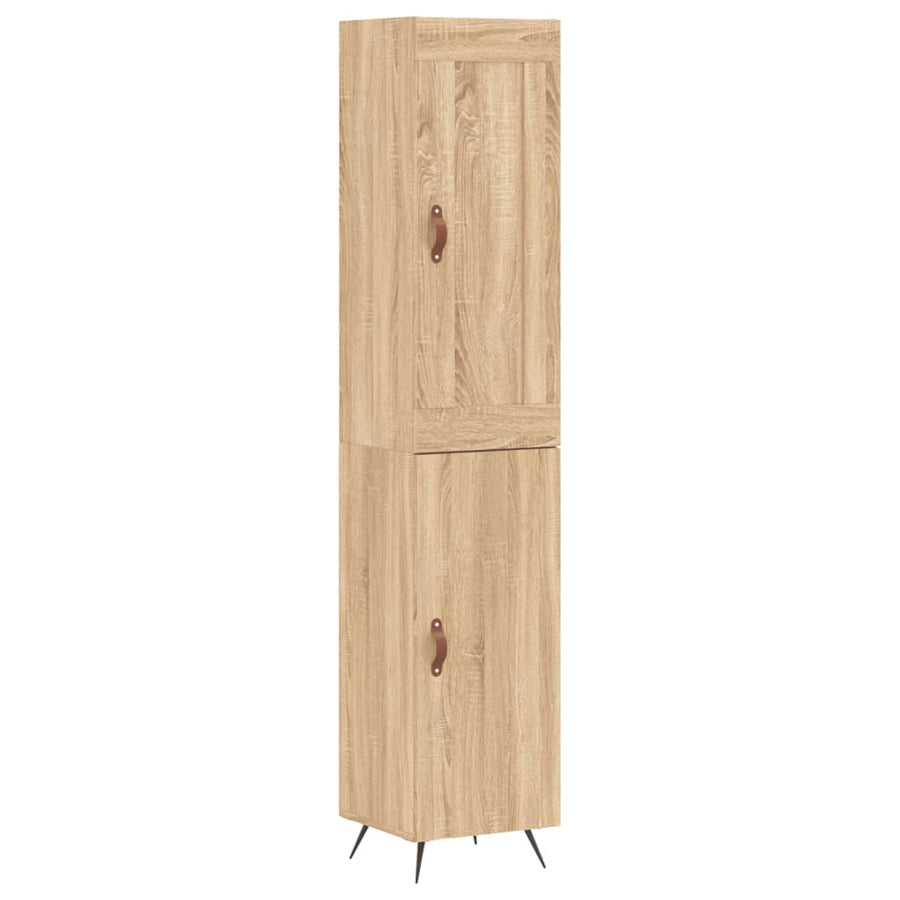 Hoge Kast 34,5X34X180 Cm Bewerkt Hout Kleurig Sonoma eiken