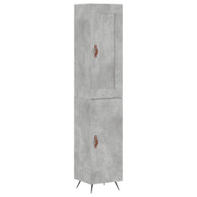 Hoge Kast 34,5X34X180 Cm Bewerkt Hout Betongrijs