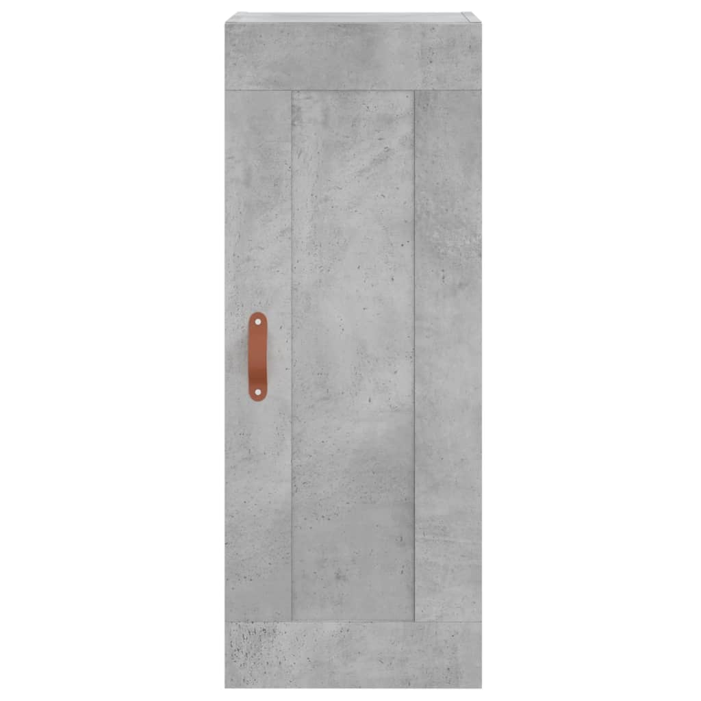 Hoge Kast 34,5X34X180 Cm Bewerkt Hout Betongrijs
