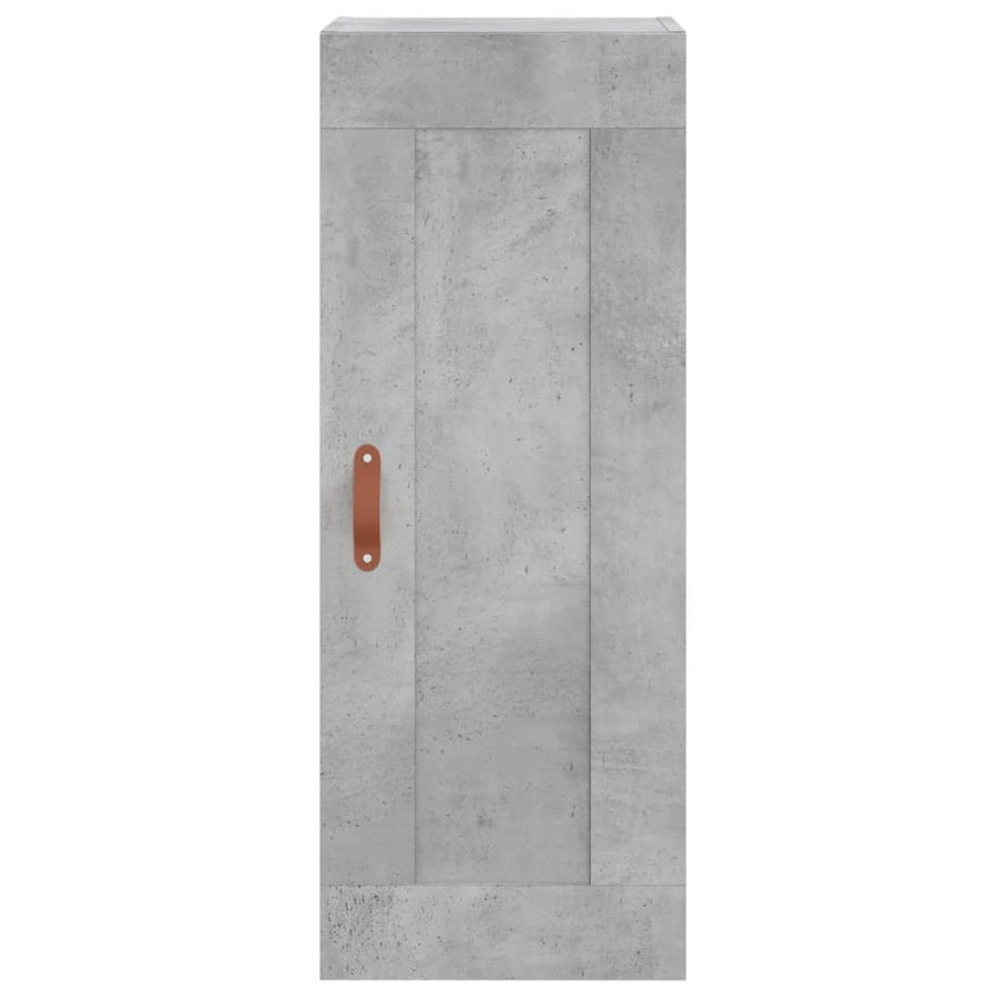 Hoge Kast 34,5X34X180 Cm Bewerkt Hout Betongrijs