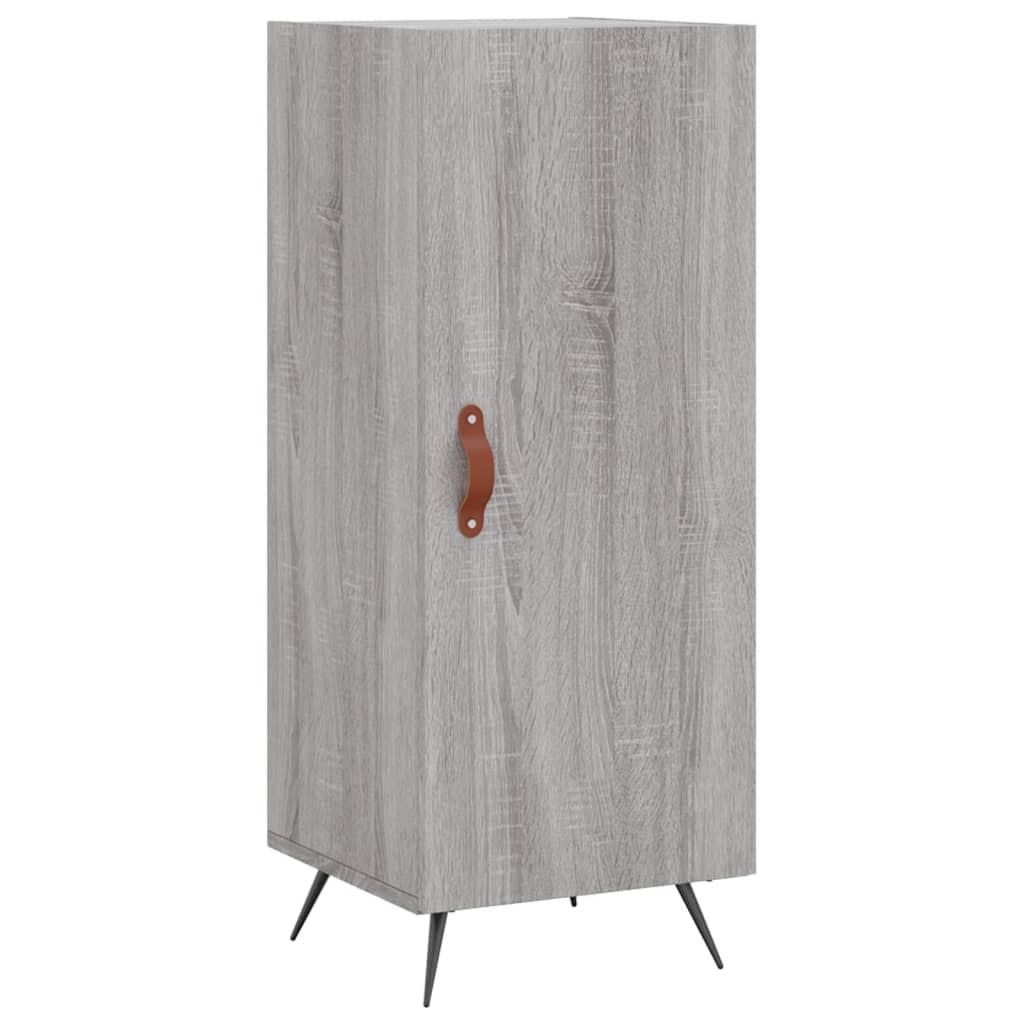 Hoge Kast 34,5X34X180 Cm Bewerkt Hout Eikenkleurig Grijs sonoma