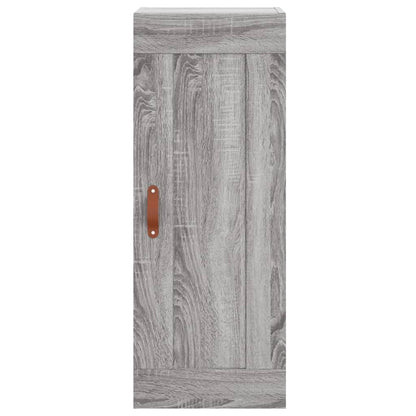 Hoge Kast 34,5X34X180 Cm Bewerkt Hout Eikenkleurig Grijs sonoma