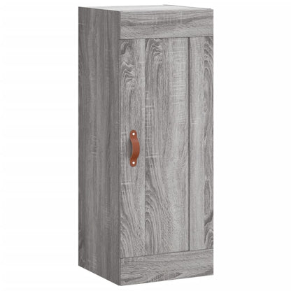 Hoge Kast 34,5X34X180 Cm Bewerkt Hout Eikenkleurig Grijs sonoma