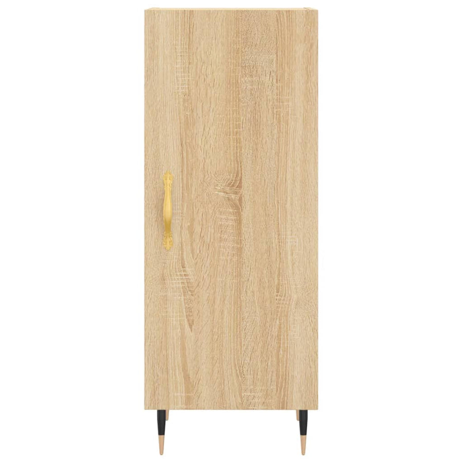 Hoge Kast 34,5X34X180 Cm Bewerkt Hout Sonoma Eikenkleurig