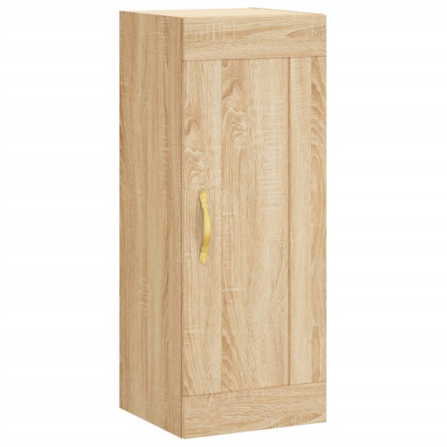 Hoge Kast 34,5X34X180 Cm Bewerkt Hout Sonoma Eikenkleurig
