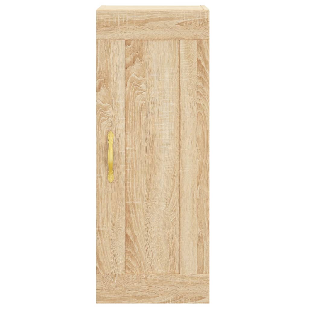 Hoge Kast 34,5X34X180 Cm Bewerkt Hout Sonoma Eikenkleurig