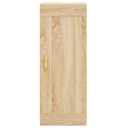 Hoge Kast 34,5X34X180 Cm Bewerkt Hout Sonoma Eikenkleurig