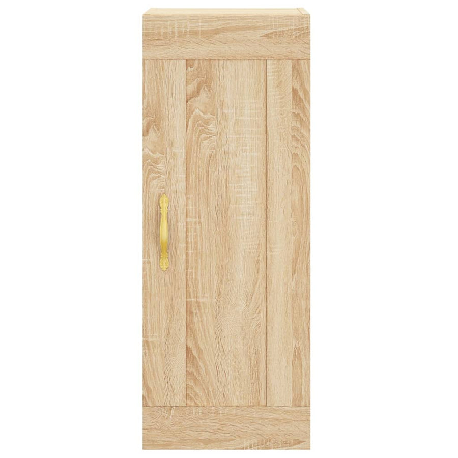 Hoge Kast 34,5X34X180 Cm Bewerkt Hout Sonoma Eikenkleurig