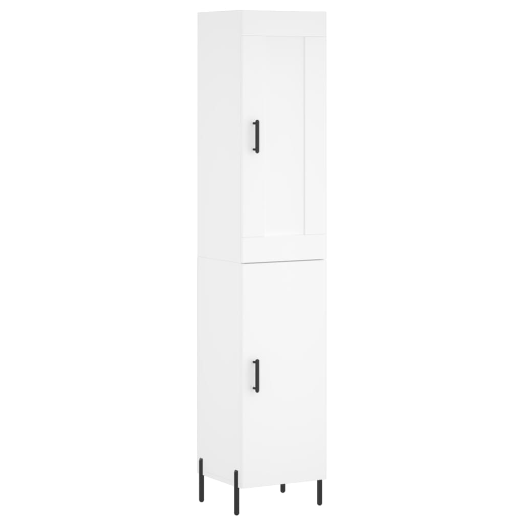 Hoge Kast 34,5X34X180 Cm Bewerkt Hout Wit