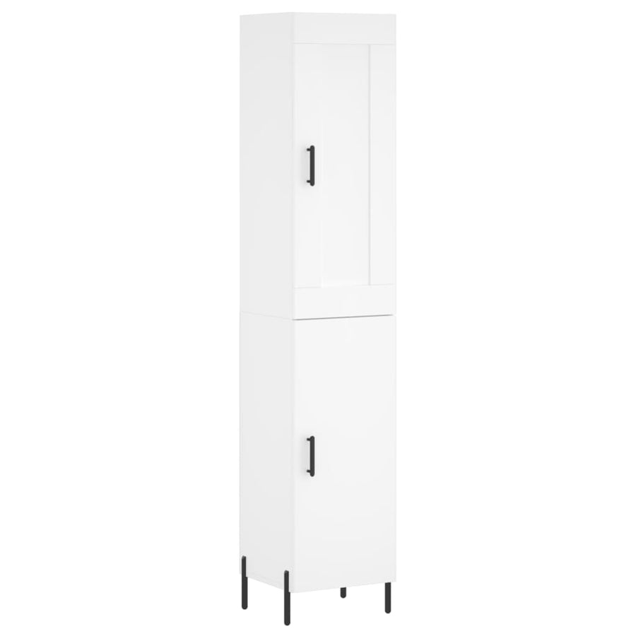 Hoge Kast 34,5X34X180 Cm Bewerkt Hout Wit