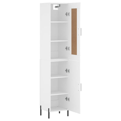Hoge Kast 34,5X34X180 Cm Bewerkt Hout Wit