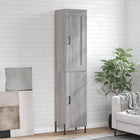 Hoge kast 34,5x34x180 cm bewerkt hout grijs