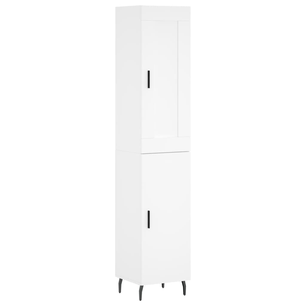 Hoge Kast 34,5X34X180 Cm Bewerkt Hout Wit