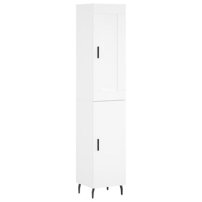 Hoge Kast 34,5X34X180 Cm Bewerkt Hout Wit