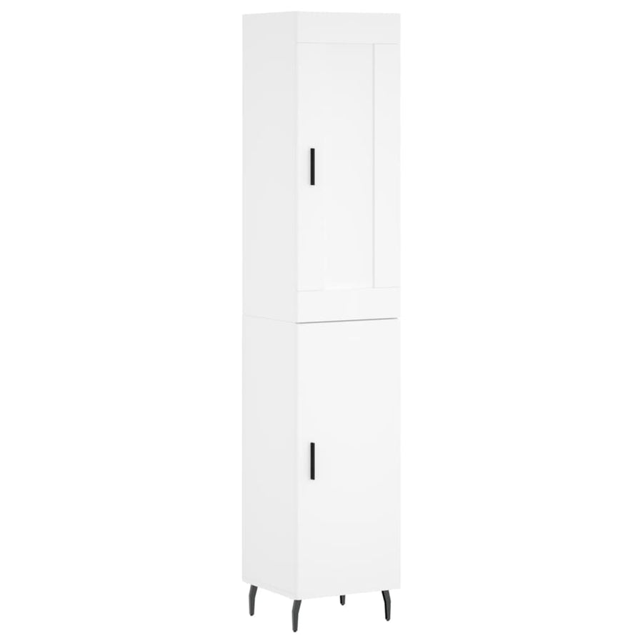 Hoge Kast 34,5X34X180 Cm Bewerkt Hout Wit