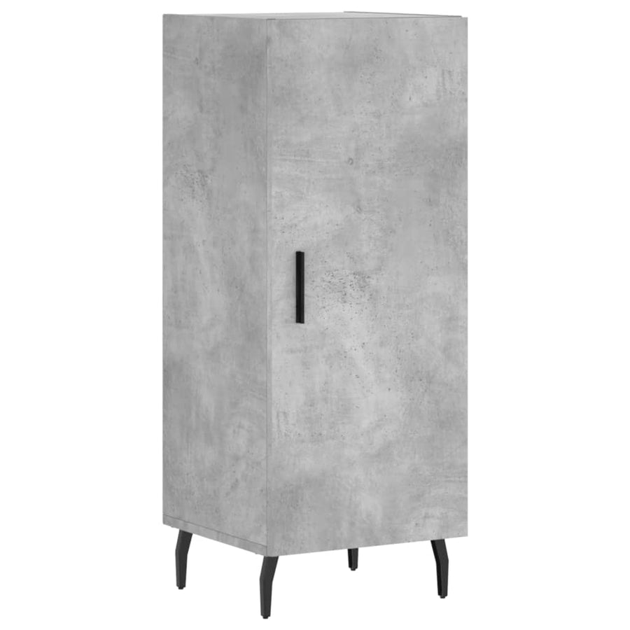 Hoge Kast 34,5X34X180 Cm Bewerkt Hout Betongrijs