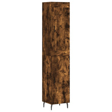 Hoge Kast 34,5X34X180 Cm Bewerkt Hout Kleurig Gerookt eiken