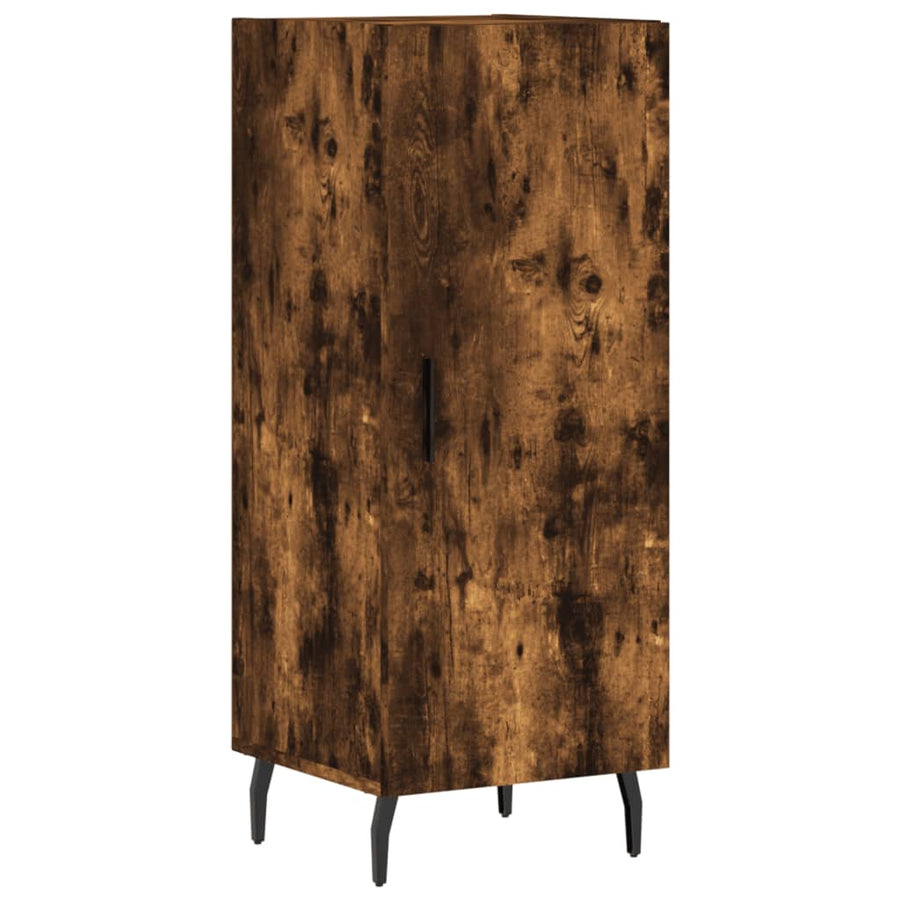 Hoge Kast 34,5X34X180 Cm Bewerkt Hout Kleurig Gerookt eiken