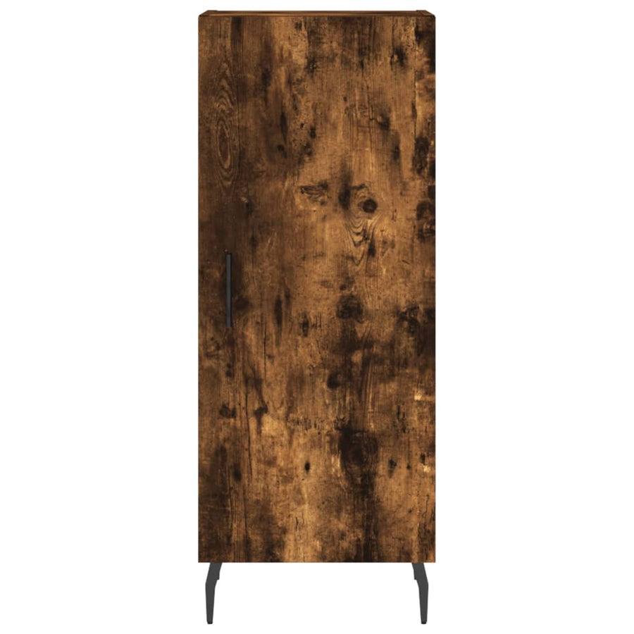 Hoge Kast 34,5X34X180 Cm Bewerkt Hout Kleurig Gerookt eiken