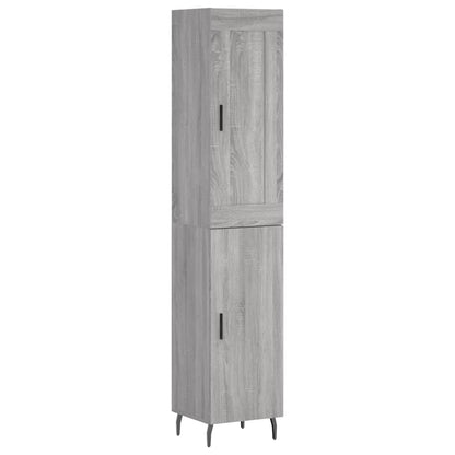 Hoge Kast 34,5X34X180 Cm Bewerkt Hout Grijs Sonoma Eikenkleurig