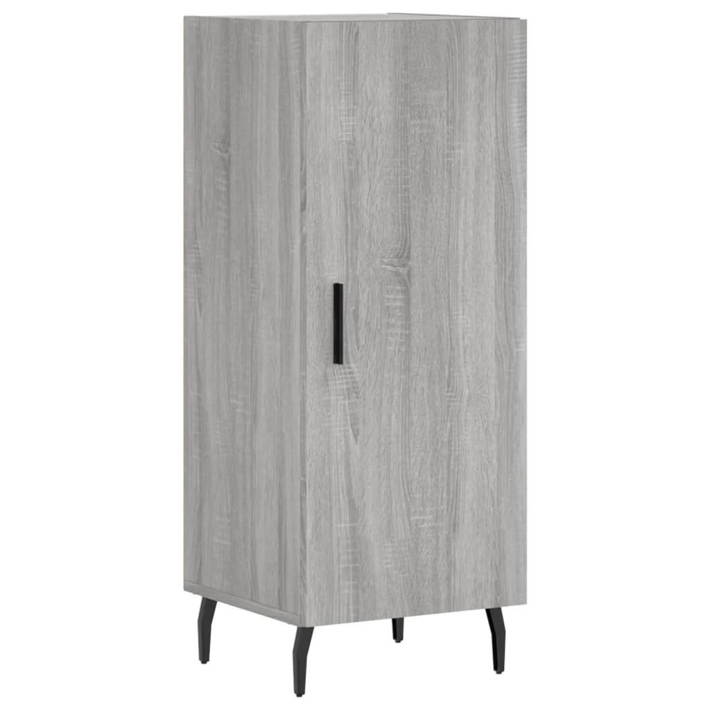 Hoge Kast 34,5X34X180 Cm Bewerkt Hout Grijs Sonoma Eikenkleurig