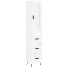 Hoge Kast 34,5X34X180 Cm Bewerkt Hout Wit
