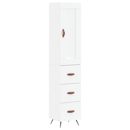 Hoge Kast 34,5X34X180 Cm Bewerkt Hout Wit