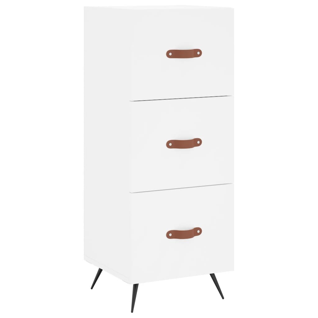 Hoge Kast 34,5X34X180 Cm Bewerkt Hout Wit