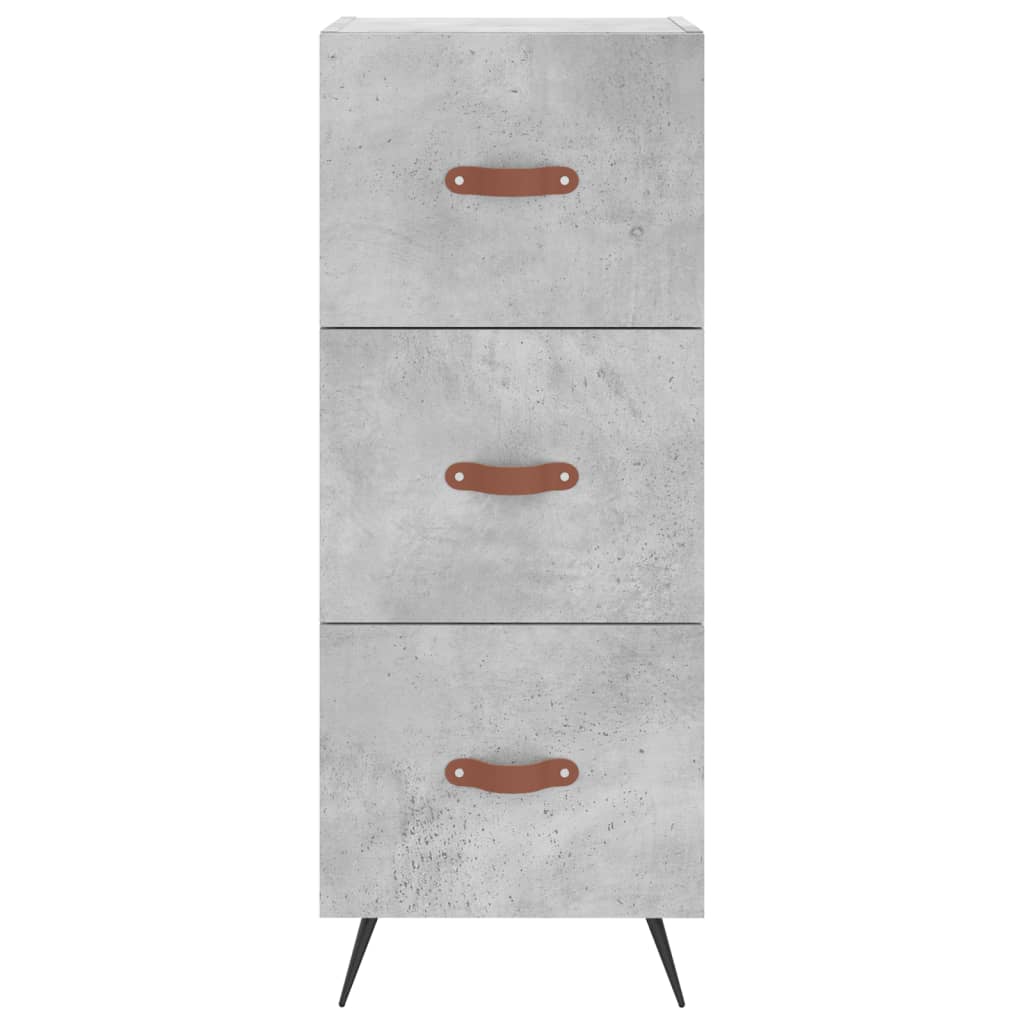 Hoge Kast 34,5X34X180 Cm Bewerkt Hout Betongrijs