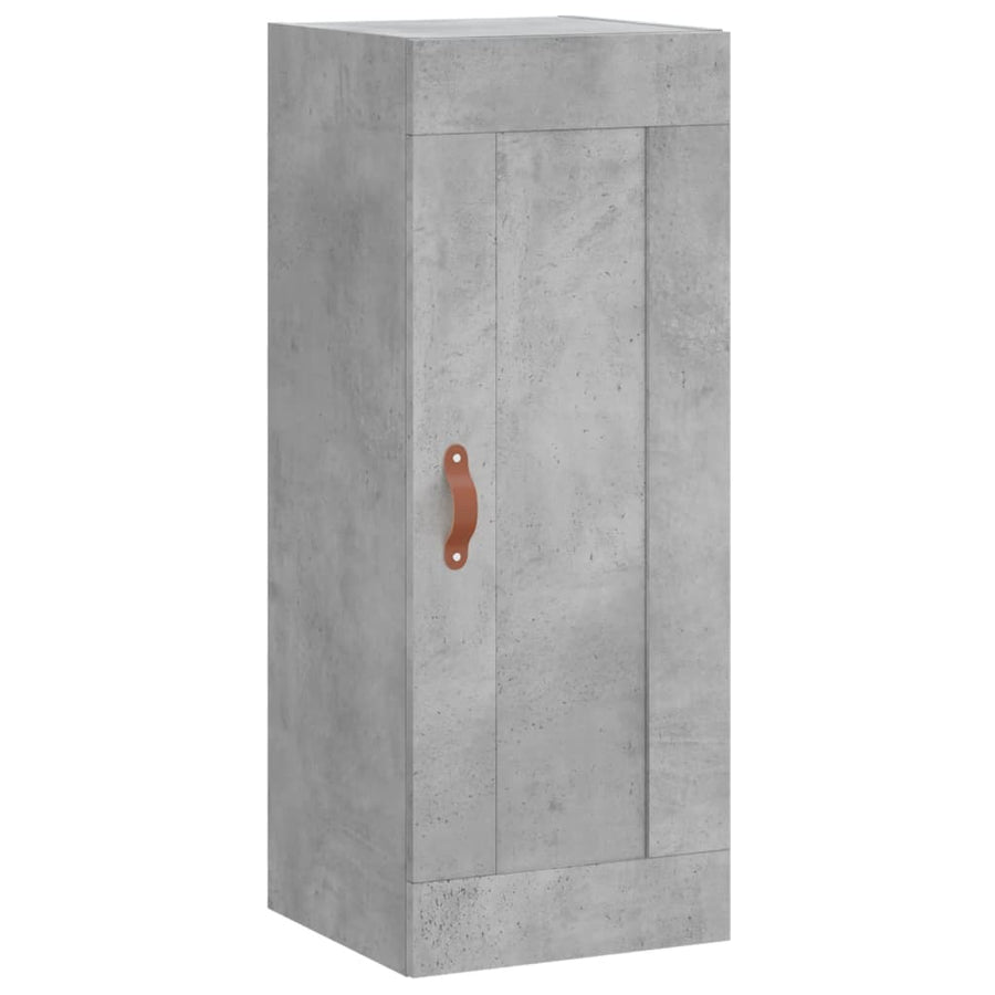 Hoge Kast 34,5X34X180 Cm Bewerkt Hout Betongrijs