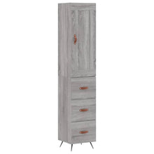 Hoge Kast 34,5X34X180 Cm Bewerkt Hout Grijs Sonoma Eikenkleurig