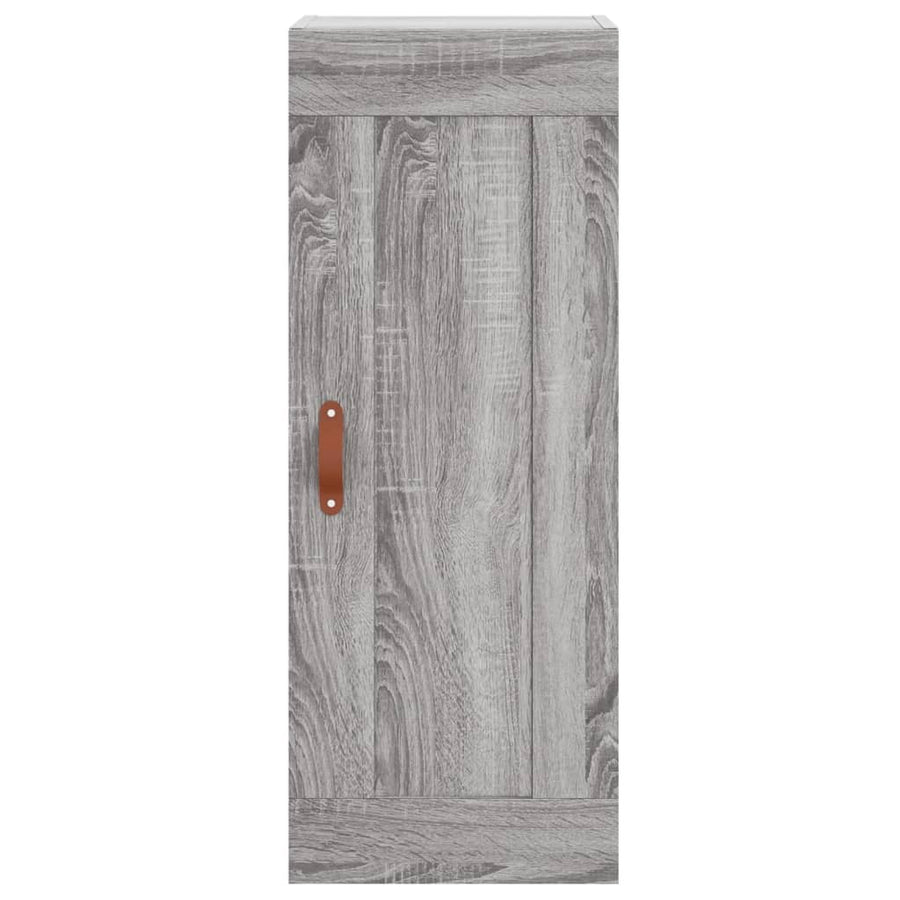 Hoge Kast 34,5X34X180 Cm Bewerkt Hout Grijs Sonoma Eikenkleurig