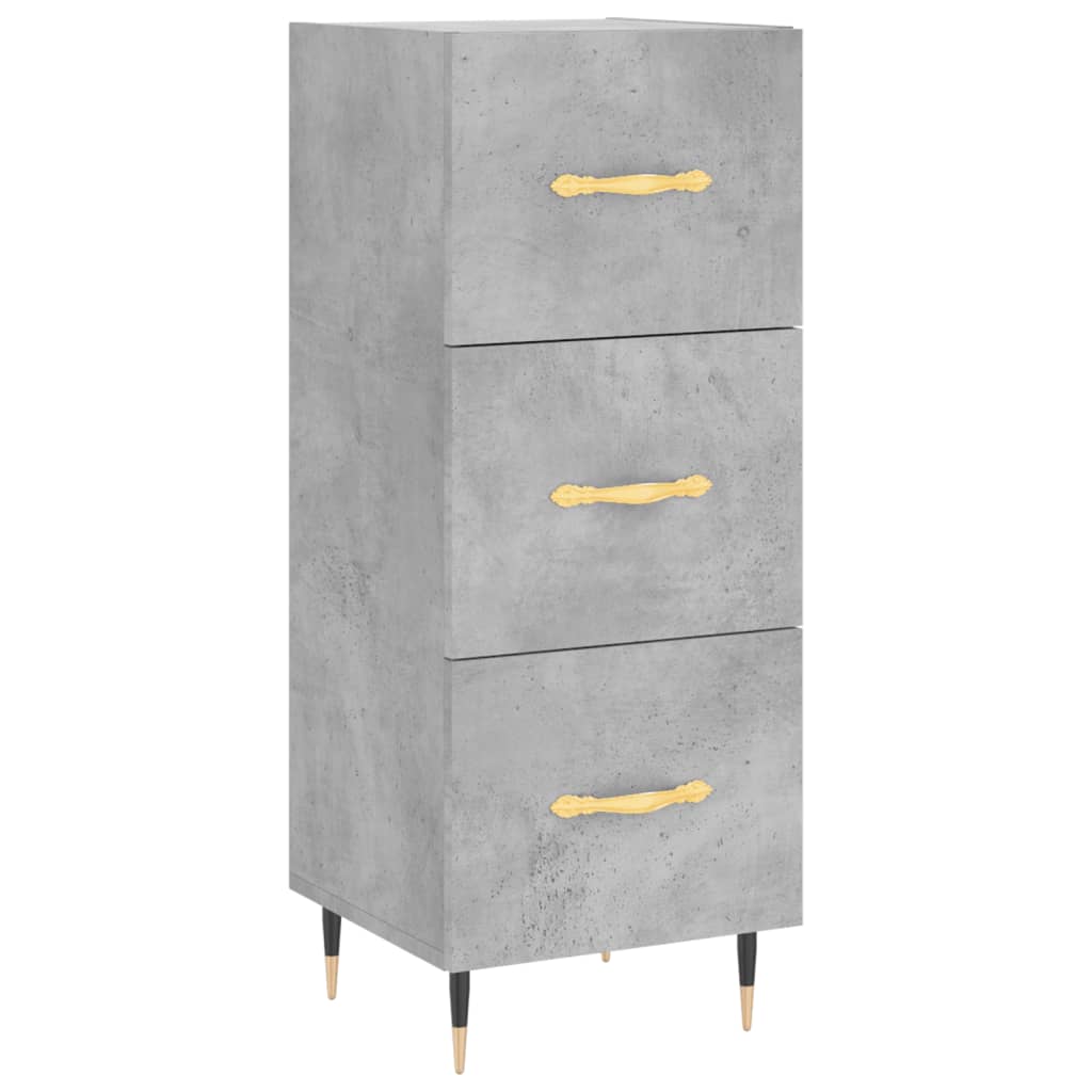 Hoge Kast 34,5X34X180 Cm Bewerkt Hout Betongrijs