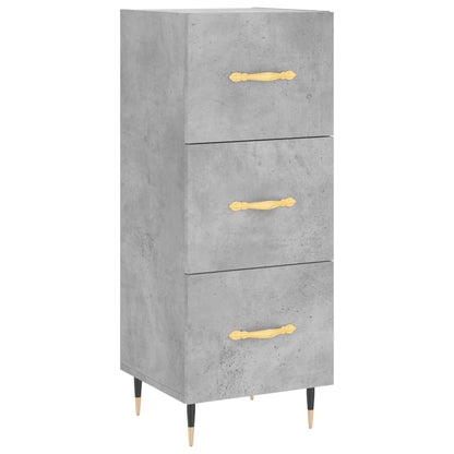 Hoge Kast 34,5X34X180 Cm Bewerkt Hout Betongrijs