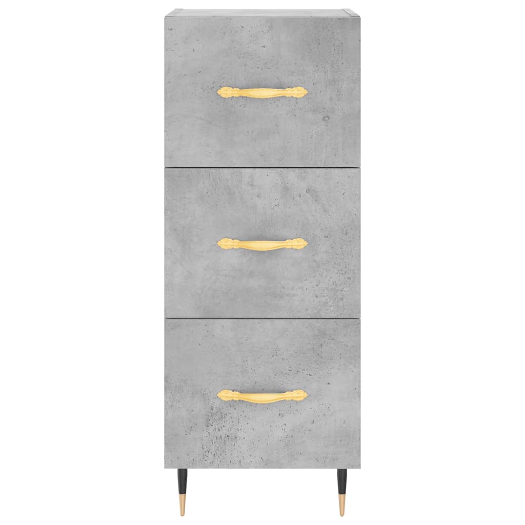 Hoge Kast 34,5X34X180 Cm Bewerkt Hout Betongrijs
