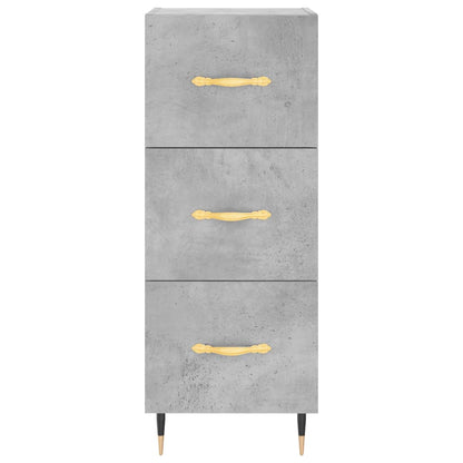 Hoge Kast 34,5X34X180 Cm Bewerkt Hout Betongrijs
