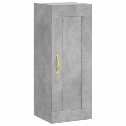 Hoge Kast 34,5X34X180 Cm Bewerkt Hout Betongrijs