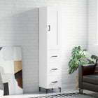 Tall cabinet 34.5x34x180 cm distressed wood white