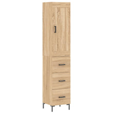 Hoge Kast 34,5X34X180 Cm Bewerkt Hout Sonoma Eikenkleurig