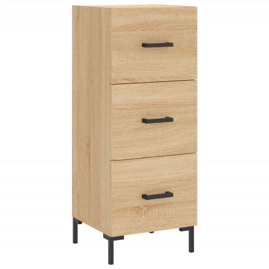 Hoge Kast 34,5X34X180 Cm Bewerkt Hout Sonoma Eikenkleurig