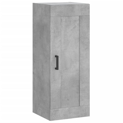 Hoge kast 34,5x34x180 cm bewerkt hout betongrijs