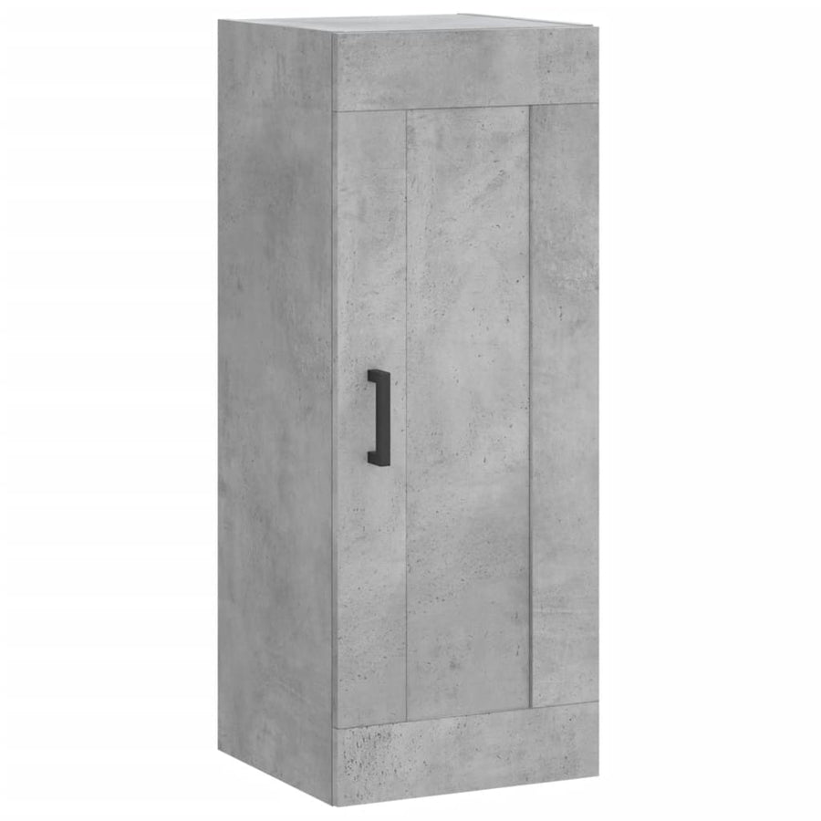 Hoge kast 34,5x34x180 cm bewerkt hout betongrijs