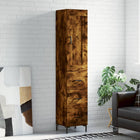 Tall cabinet 34.5x34x180 cm treated wood smoked oak finish